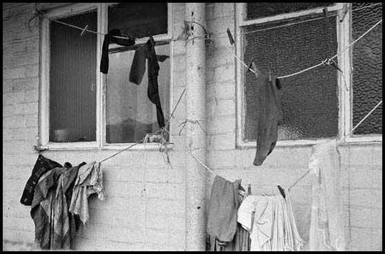 dirty washing on the line